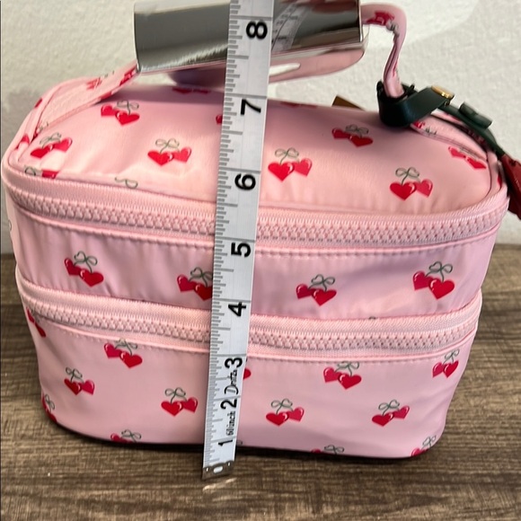 Madden Girl | Double Cosmetic Bag w/ Heart Cherry Bag Charm 🍒 - Picture 10 of 12